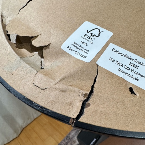 Damaged Evergreen Oval Framed Wall Art Studio McGee Christmas tree - Picture 8 of 10